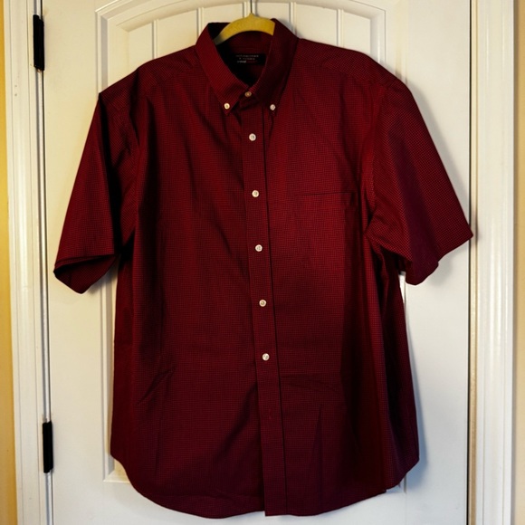 Roundtree & Yorke Red Casual Button Down Shirt - Picture 1 of 6